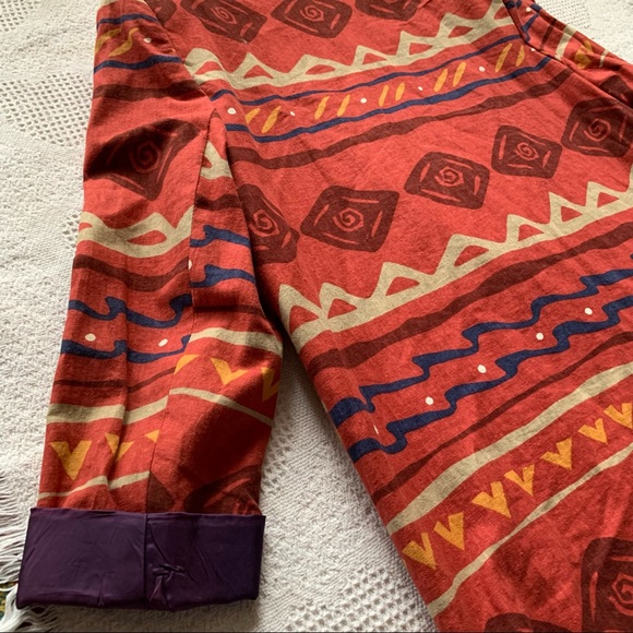 Oversized Vintage 90's Geo Batik Print one-button Linen Blazer 12 - Picture 9 of 9